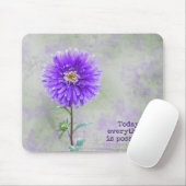 Tapis De Souris Aquarelle violette Dahlia (Avec souris)