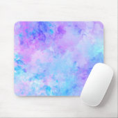 Tapis De Souris Aquarelle violette et turquoise (Avec souris)
