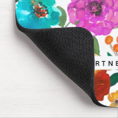 Tapis De Souris Aquarelle vive et audacieuse Florale personnalisée (Coin)