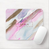 Tapis De Souris Aquarelles Pastel Modernes Couleurs Fleurs (Avec souris)