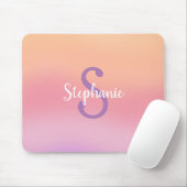 Tapis De Souris Aquarelles violettes Monogramme (Avec souris)