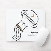 Tapis De Souris Aquarius le porteur d'eau zodiaque personnalisé (Avec souris)