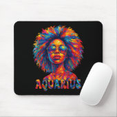 Tapis De Souris Aquarius Queen Afro Art African American Women Zod (Avec souris)