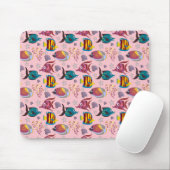 Tapis De Souris Aquatic animals pattern | ocean underwater life 3 (Avec souris)