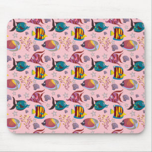 Tapis De Souris Aquatic animals pattern   ocean underwater life 3