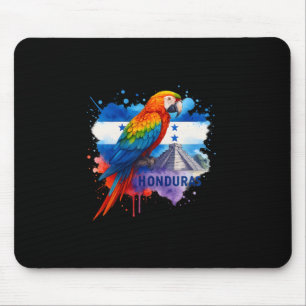 Tapis De Souris Ara écarlate du drapeau hondurien Copan Honduras V