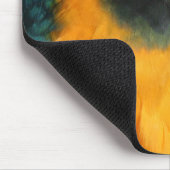 Tapis De Souris Ara Mousepad de bleu et d'or (Coin)