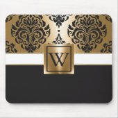 Tapis De Souris Arabes noirs et d'or (Devant)