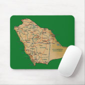 Tapis De Souris Arabie Saoudite Carte Mousepad (Avec souris)