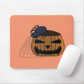 Tapis De Souris Araignée dans le web dans le citrouille d'hallowee (Avec souris)