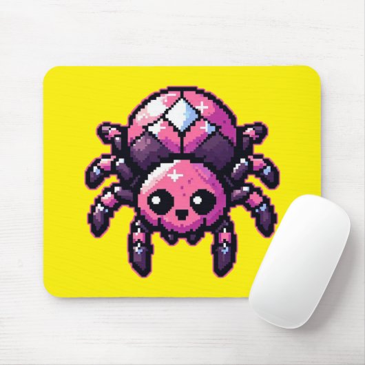Tapis De Souris Araignée Pixel mignonne (Avec souris)