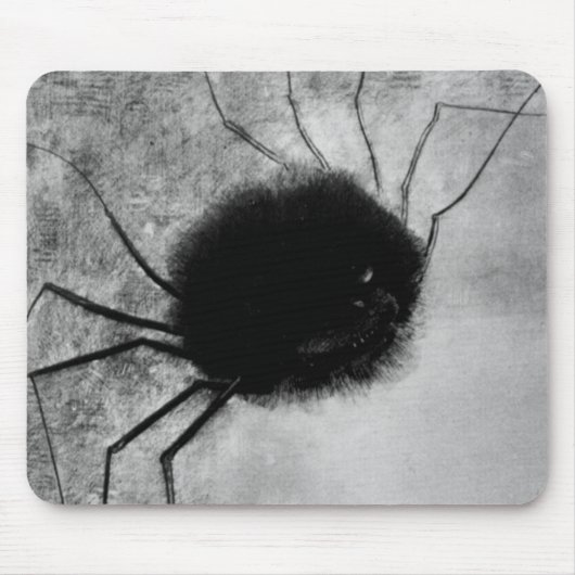 Tapis De Souris Araignée souriante par Odilon Redon, Halloween Vin (Devant)