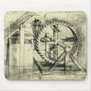 Tapis De Souris Arbalète à manège de Léonard de Vinci