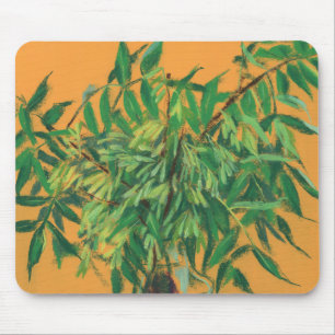 Tapis De Souris Arbre à cendres, vert jaune verdure estivale art f