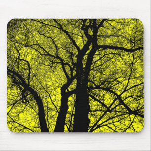 Tapis De Souris Arbre à contraste élevé - Jaune