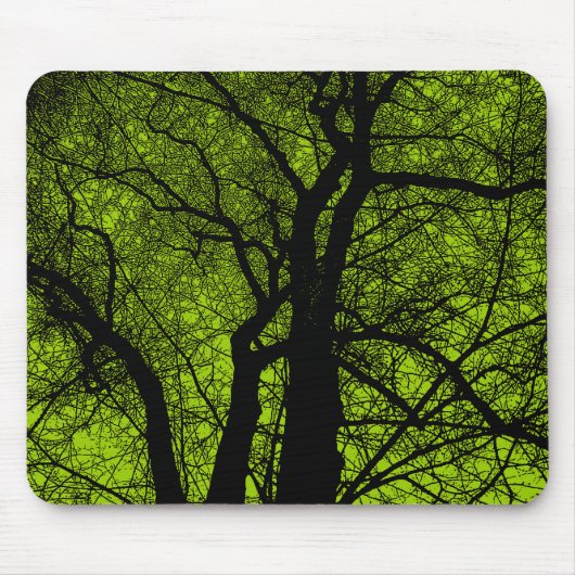 Tapis De Souris Arbre à contraste élevé - Martian Green (Devant)