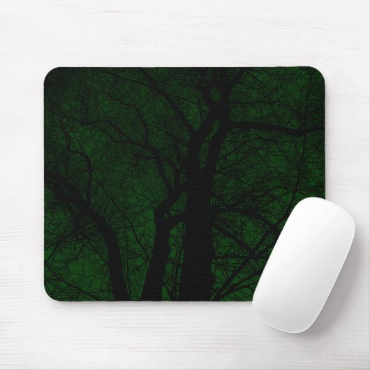 Tapis De Souris Arbre à contraste élevé - Vert foncé (Avec souris)