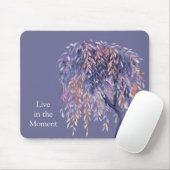 Tapis De Souris Arbre à feuilles orange violet (Avec souris)