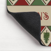 Tapis De Souris Arbre à pin et Arlequin à souris (Coin)
