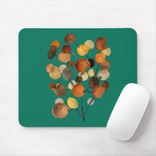 Tapis De Souris Arbre Abstrait brun d'automne (Avec souris)