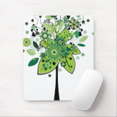 Tapis De Souris Arbre abstrait vert (Avec souris)