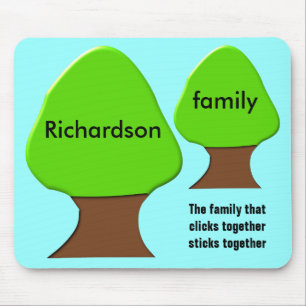 Tapis De Souris Arbre arbre de famille personnalisable Mousepad