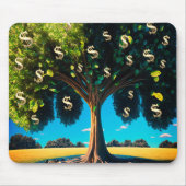 Tapis De Souris Arbre Argent Prospérité Richesse Abondance Bénédic (Devant)