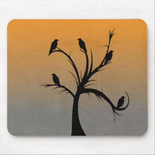 Tapis De Souris Arbre avec des corneilles