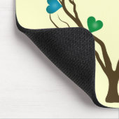 Tapis De Souris arbre avec les coeurs lumineux (Coin)