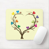 Tapis De Souris arbre avec les coeurs lumineux (Avec souris)