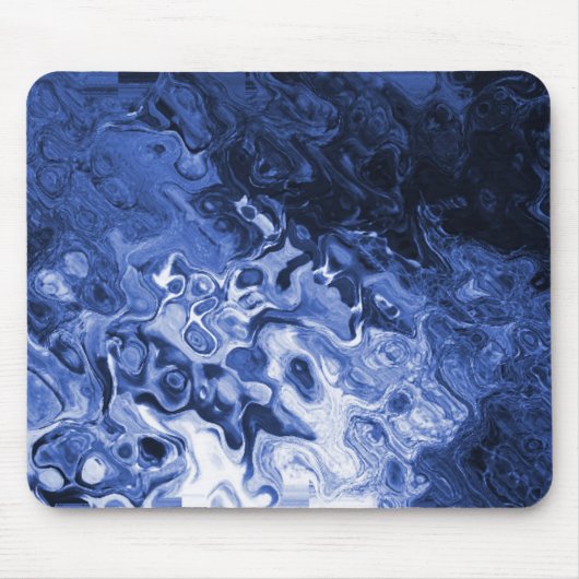 Tapis De Souris Arbre bleu Abstrait (Devant)
