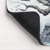 Tapis De Souris Arbre bleu Abstrait (Coin)