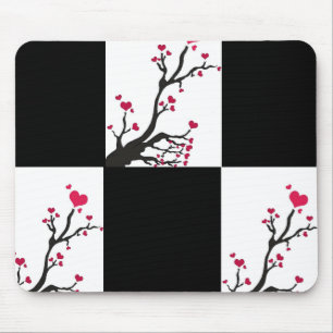 Tapis De Souris arbre cardiaque noir