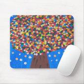 Tapis De Souris Arbre coloré Abstrait (Avec souris)