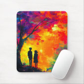 Tapis De Souris Arbre coloré d'amour (Avec souris)