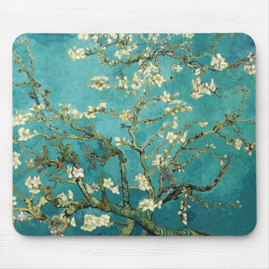 Tapis De Souris Arbre d'amande de floraison Van Gogh floral (Devant)