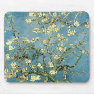 Tapis De Souris Arbre d'amande en fleurs par Van Gogh