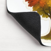 Tapis De Souris Arbre d'automne en forme de coeur (Coin)