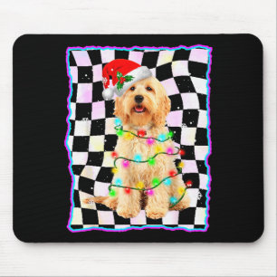 Tapis De Souris Arbre de chien Goldendoodle Noël Xmas Cadeau pour