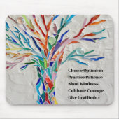 Tapis De Souris Arbre de devis motivationnel (Devant)