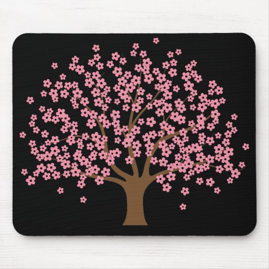 Tapis De Souris Arbre de fleurs de printemps (Devant)