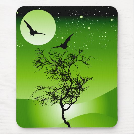 Tapis De Souris Arbre de Halloween (Devant)