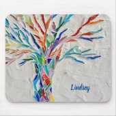 Tapis De Souris Arbre de mosaïque personnalisée (Devant)