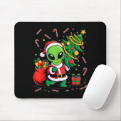Tapis De Souris Arbre de Noël Alien Éclairages de Noël Drôle de Va (Avec souris)