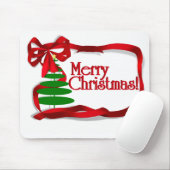 Tapis De Souris Arbre de Noël avec ruban rouge (Avec souris)