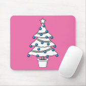 Tapis De Souris Arbre de Noël blanc (Avec souris)