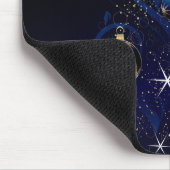 Tapis De Souris Arbre de Noël bleu scintillant (Coin)