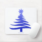 Tapis De Souris Arbre de Noël Cobalt bleu (Avec souris)