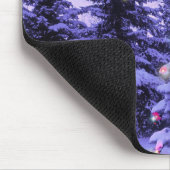 Tapis De Souris Arbre de Noël dans la forêt (Coin)