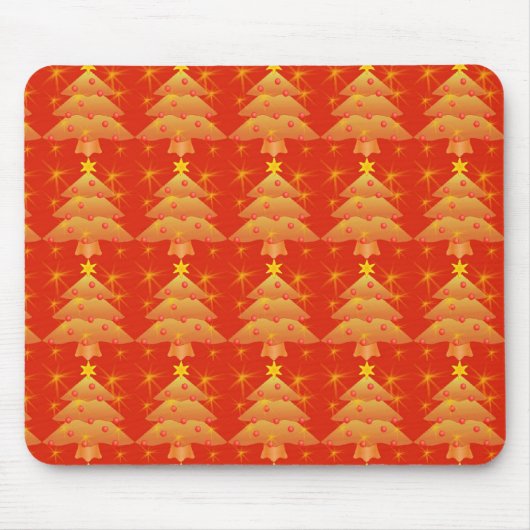 Tapis De Souris arbre de Noël doré, vacances (Devant)